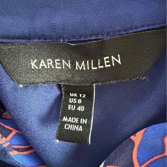 KAREN MILLEN Silk Wide-Leg Jumpsuit size 8 - Picture 7 of 13